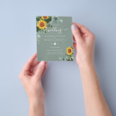 BUDGET Landelijke Zonnebloemen Eucalyptusbladeren  Flyer (Hand)
