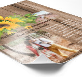 BUDGET Landelijke Zonnebloemen Foto Tekst Sjabloon Foto Afdruk (Hoek)