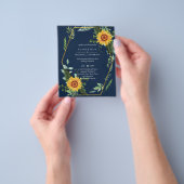 BUDGET Landelijke Zonnebloemen Groene Bladeren Bru Flyer (Hand)