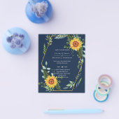 BUDGET Landelijke Zonnebloemen Groene Bladeren Bru Flyer (Enkel)