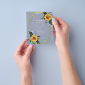 BUDGET Landelijke Zonnebloemen Groene Bladeren Bru Flyer (Hand)