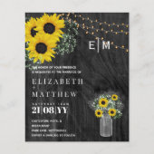 BUDGET Landelijke Zonnebloemen Gypsophila Trouw Ui (Voorkant)