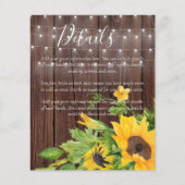 BUDGET Landelijke Zonnebloemen Huwelijksdetails Bi (Voorkant)