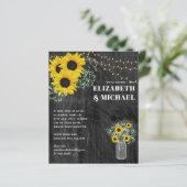 BUDGET Landelijke Zonnebloemen Lichten Trouw Uitno (Staand voorkant)