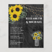 BUDGET Landelijke Zonnebloemen Lichten Trouw Uitno (Voorkant)