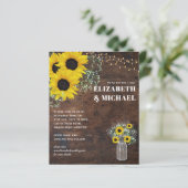 BUDGET Landelijke Zonnebloemen Lichten Trouw Uitno (Staand voorkant)