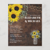 BUDGET Landelijke Zonnebloemen Lichten Trouw Uitno (Voorkant)