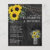 BUDGET Landelijke Zonnebloemen Lichtjes Trouw Uitn (Voorkant)