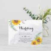 BUDGET Landelijke Zonnebloemen Olijfbladeren Bruil (Staand voorkant)