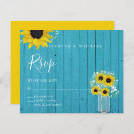 BUDGET Landelijke Zonnebloemen RSVP Trouwen