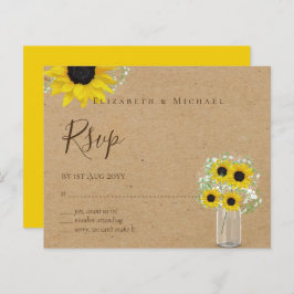 BUDGET Landelijke Zonnebloemen RSVP Trouwen