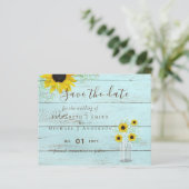 BUDGET Landelijke Zonnebloemen Trouwuw Datum Bespa (Staand voorkant)