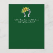 Budget Landelijke Zonnebloemen Zuidelijke Bruiloft (Achterkant)