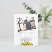 Budget Landelijke Zonnebloemen Zuidelijke Bruiloft Briefkaart (Staand voorkant)