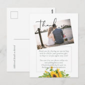 Budget Landelijke Zonnebloemen Zuidelijke Bruiloft Briefkaart (Voorkant / Achterkant)