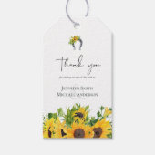 Budget Landelijke Zonnebloemen Zuidelijke Bruiloft Cadeaulabel (Voorkant)