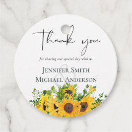 Budget Landelijke Zonnebloemen Zuiderse Bruiloft Bedankjes Labels