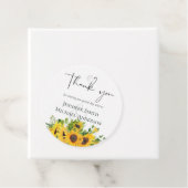 Budget Landelijke Zonnebloemen Zuiderse Bruiloft Bedankjes Labels (In situ)