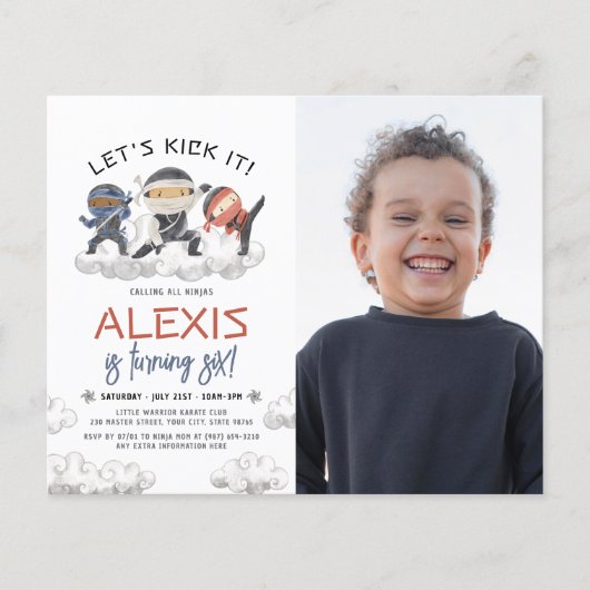 Budget Laten we het schoppen Ninja Karate Foto Ver (Voorkant)