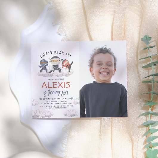 Budget Laten we het schoppen Ninja Karate Foto Ver