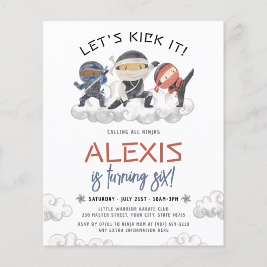 Budget Laten we het schoppen Ninja Martial Arts Ve (Voorkant)