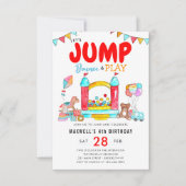 Budget Laten we springen Trampoline Park Verjaarda Notitiekaartje (Voorkant)