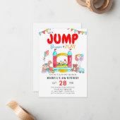 Budget Laten we springen Trampoline Park Verjaarda Notitiekaartje (Voorkant / Achterkant in situ)