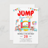Budget Laten we springen Trampoline Park Verjaarda Notitiekaartje (Voorkant / Achterkant)