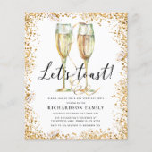 Budget Laten we toast op nieuwjaarsfeest uitnodigi Flyer (Voorkant)