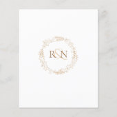 Budget Laurel Garland Wedding Uitnodiging (Achterkant)