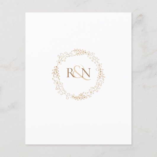 Budget Laurel Garland Wedding Uitnodiging (Achterkant)