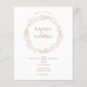 Budget Laurel Garland Wedding Uitnodiging (Voorkant)