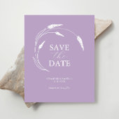 Budget Lavendel Bruiloft Save The Date Flyer