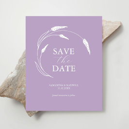 Budget Lavendel Bruiloft Save The Date Flyer