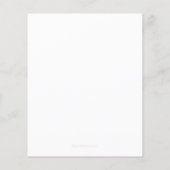 Budget Lavendel Goud Marmeren Trouwmenu Flyer (Achterkant)