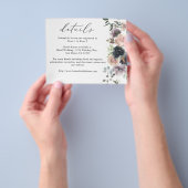 Budget Lavendel Paars, Marine, Roze Bloemendetails Flyer (Hand)