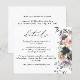 Budget Lavendel Paars, Navy, Roze Bloemendetails