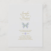 BUDGET  Lavendel Vlinder Trouw Uitnodiging (Voorkant)