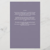BUDGET Lavender Dusty Paars Monochrome Weddenschap Flyer (Achterkant)