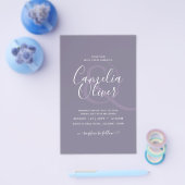 BUDGET Lavender Dusty Paars Monochrome Weddenschap Flyer (Enkel)