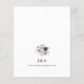 Budget Lavender, Navy Blue, Blush Pink Wedding Flyer (Achterkant)