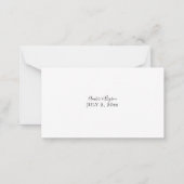 Budget Lavender, Navy Pink Floral 2SM No Meal RSVP Notitiekaartje (Achterkant)