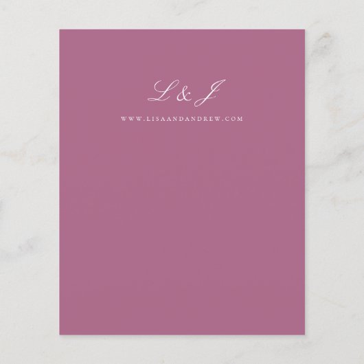 Budget Lavender Paars 2 Calligrafie Weddenschap Flyer (Achterkant)