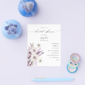 Budget Lavender Paars Floral Vrijgezellenfeest Flyer (Enkel)