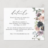 Budget Lavender Paars, marine, roze Floral Details Flyer (Voorkant)