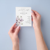 Budget Lavender Paarse Floral Gradual Party Flyer (Hand)