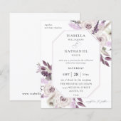 Budget Lavender Paarse Floral Wedding 2 (Voorkant / Achterkant)