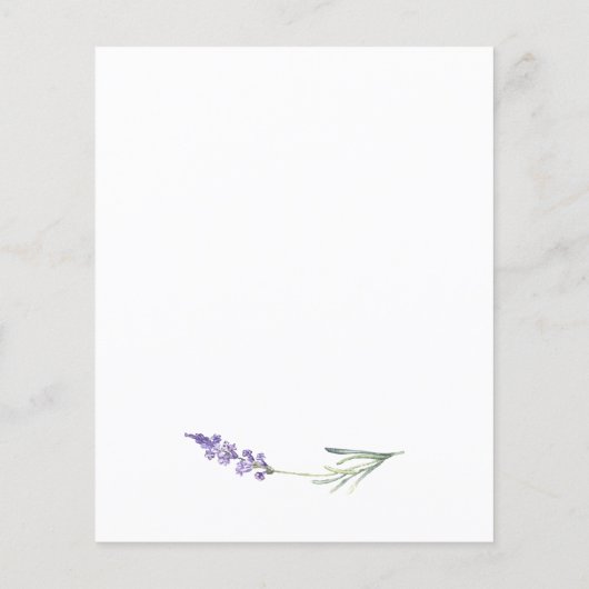 Budget Lavender Wildflower Vrijgezellenfeest (Achterkant)