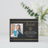 Budget Law School Foto Afstuderen Aankondiging (Staand voorkant)