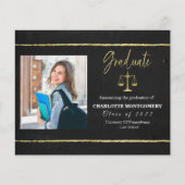 Budget Law School Foto Afstuderen Aankondiging (Voorkant)